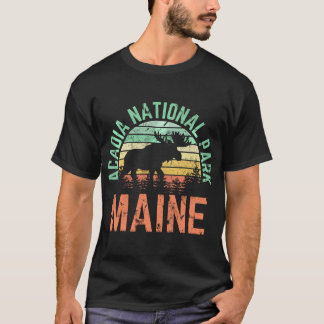 T-shirt Parc national de l'Acadie Maine Moose Randonnées S