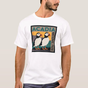T-shirt Parc national de l'Acadie, Maine Puffins