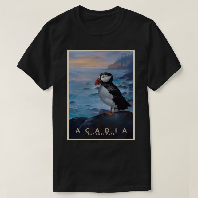T-shirt Parc national de l'Acadie Puffin (Design devant)