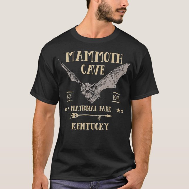 T-shirt PARC NATIONAL DE MAMMOTH CAVE Bat Kentucky tourist (Devant)