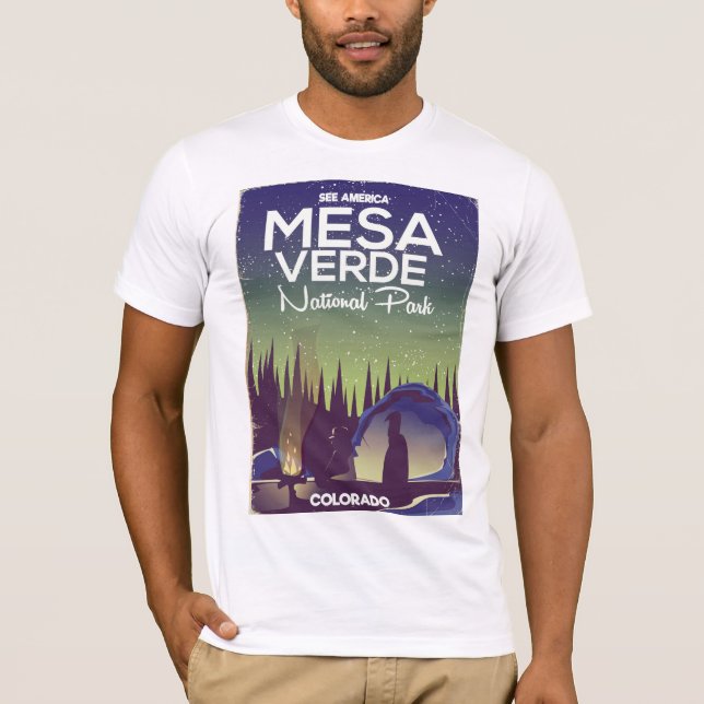 T-shirt Parc national de Mesa Verde poster de voyage (Devant)