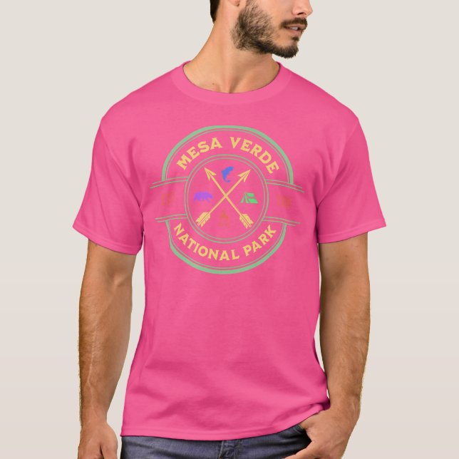 T-shirt Parc national de Mesa Verde Style rustique Logo Ca (Devant)