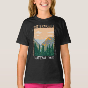 T-shirt Parc national de North Cascades Vintage désorganis
