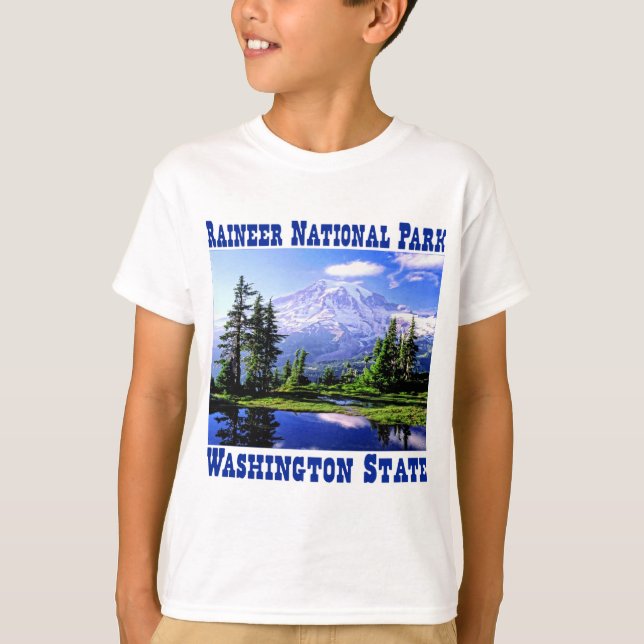 T-shirt Parc national de Raineer - l'état de Washington (Devant)