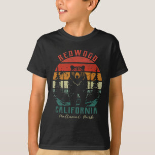 T-shirt Parc national de Redwood rétro vintage pour enfant