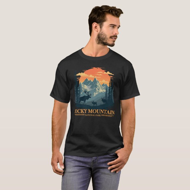 T-shirt Parc national de Rocky Mountain (Devant entier)