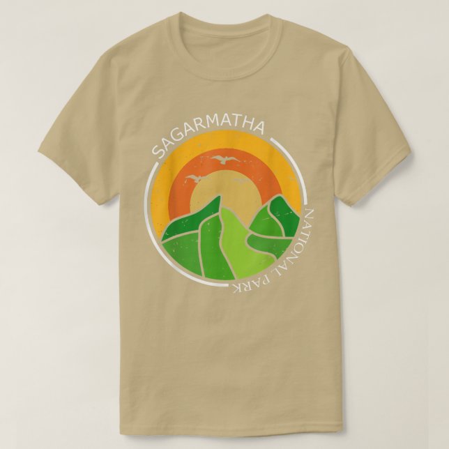 T-shirt Parc national de Sagarmatha Tibet Everest Neige Né (Design devant)