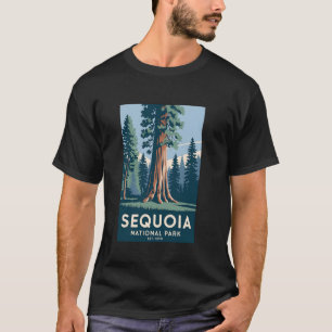 T-shirt Parc national de Sequoia Camping randonnée vintage
