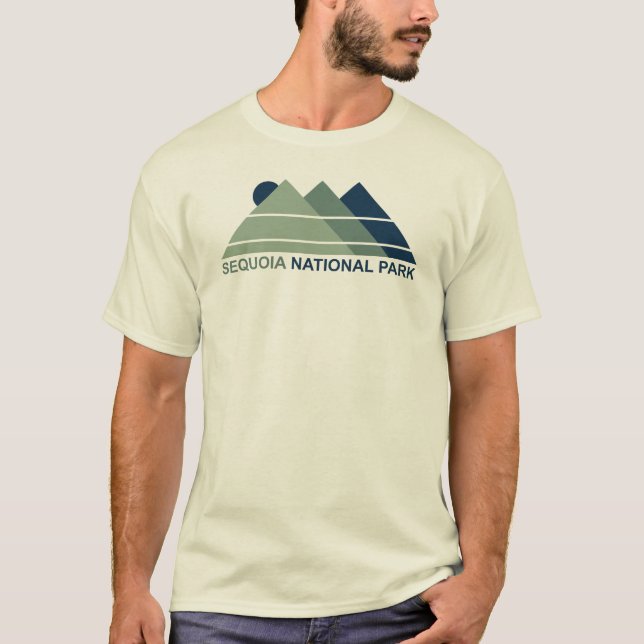 T-shirt Parc national de Sequoia Mountain Sun (Devant)