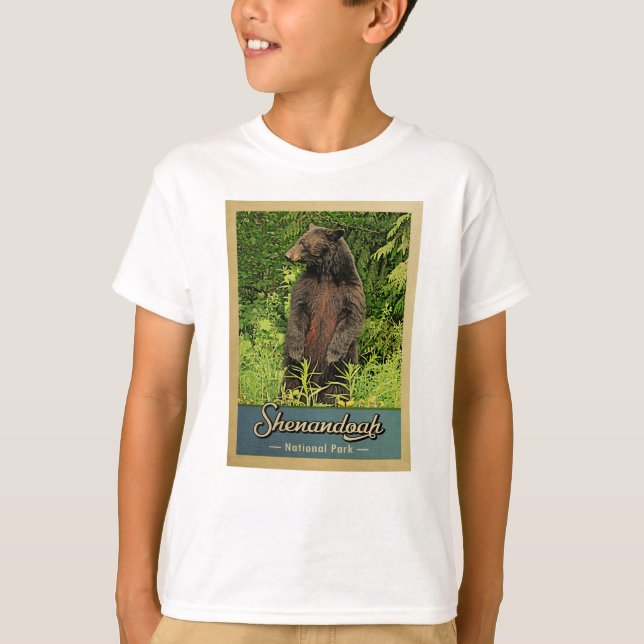 T-shirt Parc national de Shenandoah Ours Vintage (Devant)