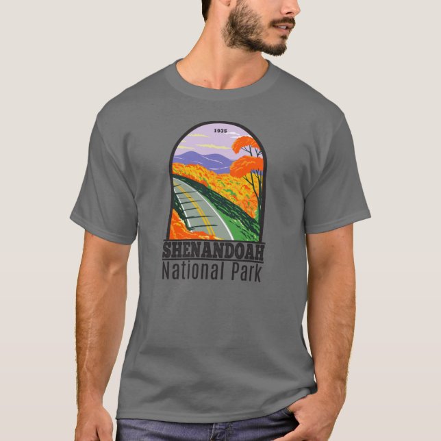 T-shirt Parc national de Shenandoah Skyline Drive Virginie (Devant)