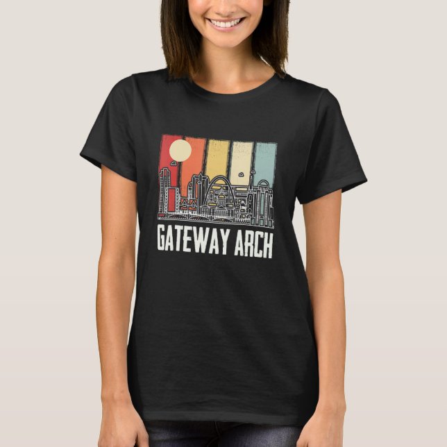 T-shirt Parc national de St Louis Retro Gateway Arch Misso (Devant)