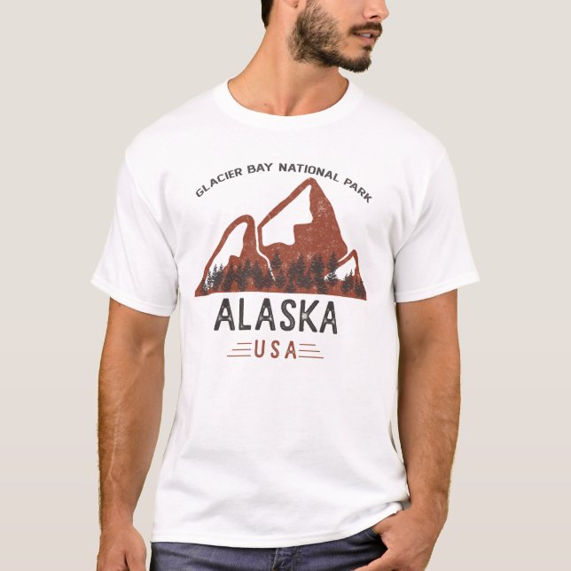 T-shirt Parc national de vintage Glacier Bay (Devant)