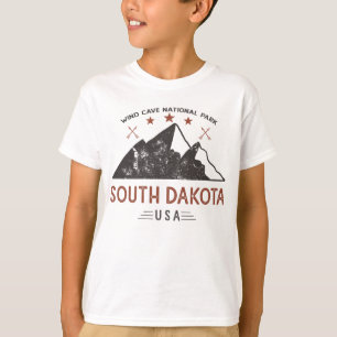 T-shirt Parc national de vintage Wind Cave Dakota du Sud