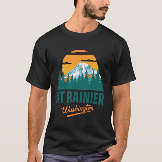 T-shirt Parc national de Washington Mt Rainier (Devant)