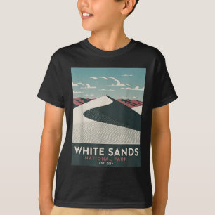 T-shirt Parc national de White Sands Camping randonnée vin