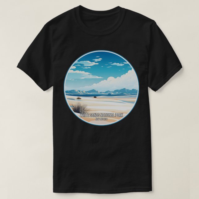T-shirt Parc national de White Sands Nouveau Mexique (Design devant)