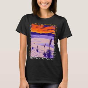 T-shirt Parc national de White Sands Nouveau-Mexique Vi dé