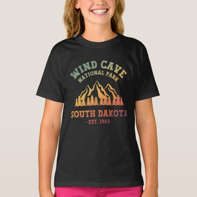 T-shirt Parc national de Wind Cave Dakota du Sud (Devant)
