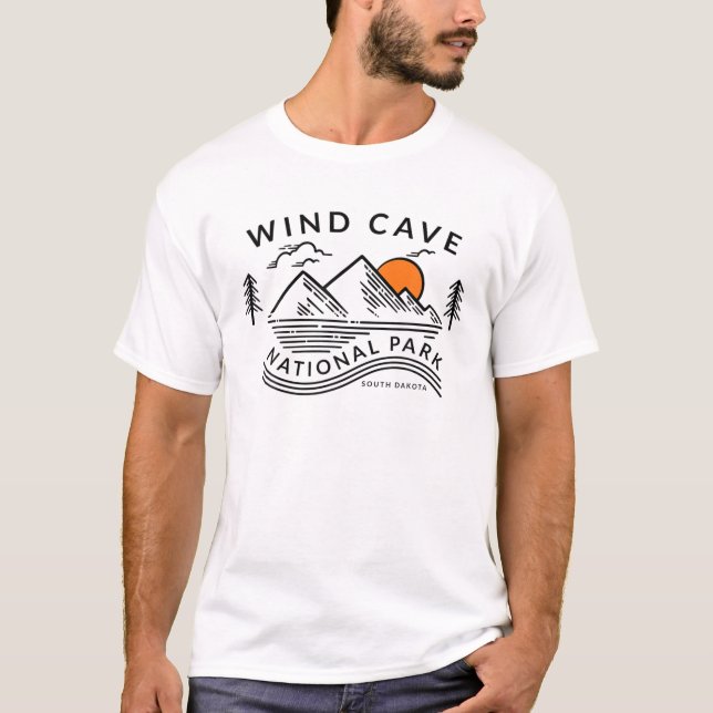 T-shirt Parc national de Wind Cave Dakota du Sud (Devant)
