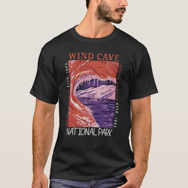T-shirt Parc national de Wind Cave South Dakota Distants (Devant)