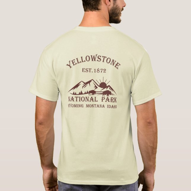 T-shirt Parc national de Yellowstone (Dos)