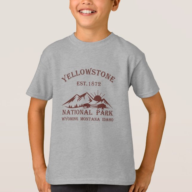 T-shirt Parc national de Yellowstone (Devant)