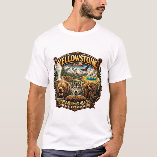 T-SHIRT PARC NATIONAL DE YELLOWSTONE (Devant)