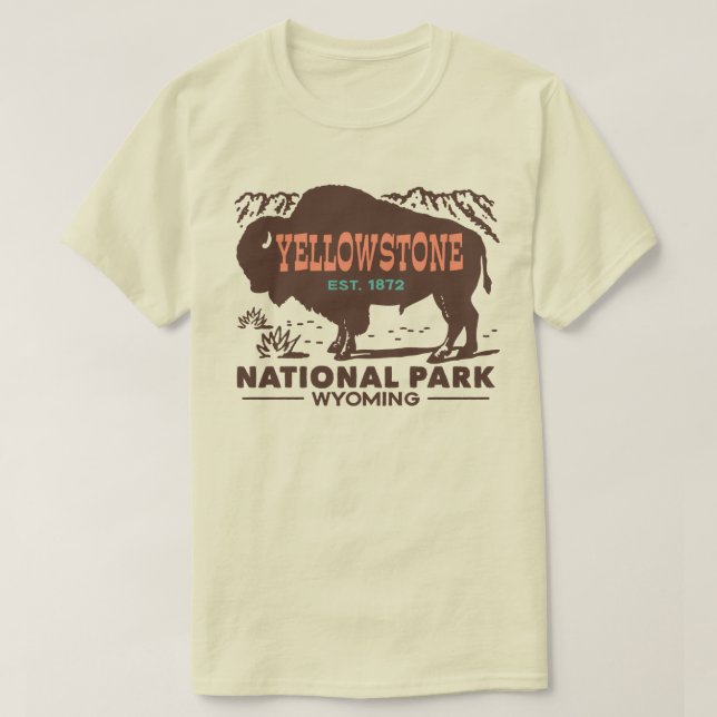 T-shirt Parc national de Yellowstone (Design devant)