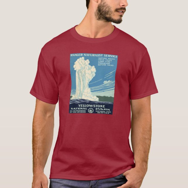 T-shirt Parc national de Yellowstone (Devant)