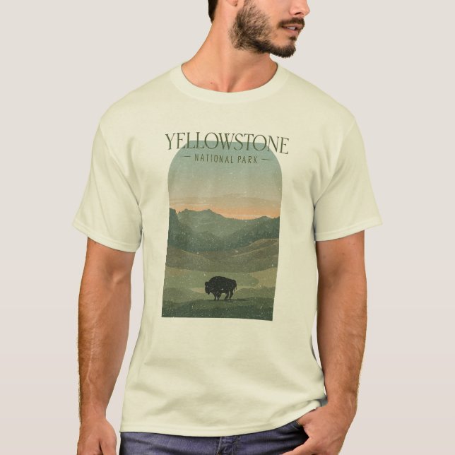T-shirt Parc national de Yellowstone (Devant)