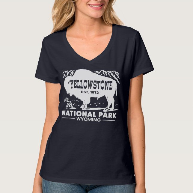 T-shirt Parc national de Yellowstone (Devant)