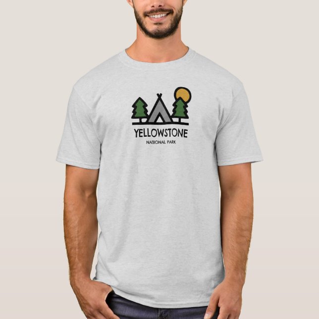 T-shirt Parc national de Yellowstone (Devant)