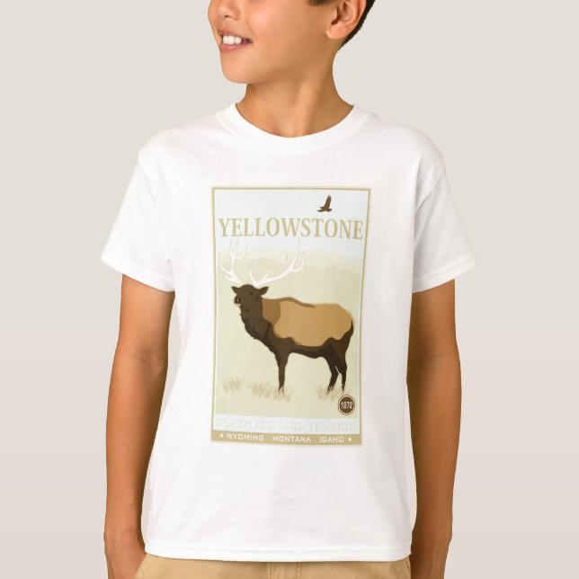 T-shirt Parc national de Yellowstone (Devant)
