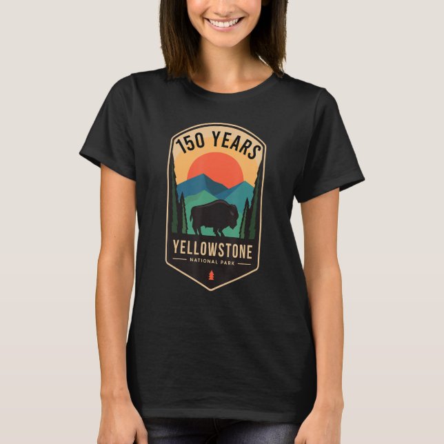 T-shirt Parc national de Yellowstone 150 ans (Devant)