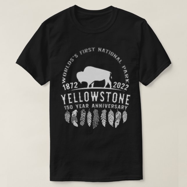 T-shirt Parc national de Yellowstone 150 ans Anniversaire  (Design devant)