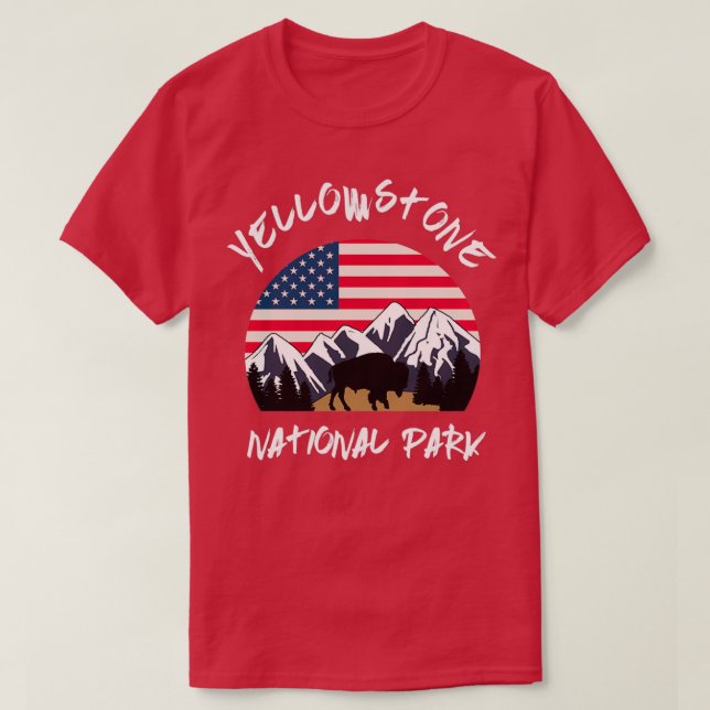 T-shirt Parc national de Yellowstone Amérique (Design devant)