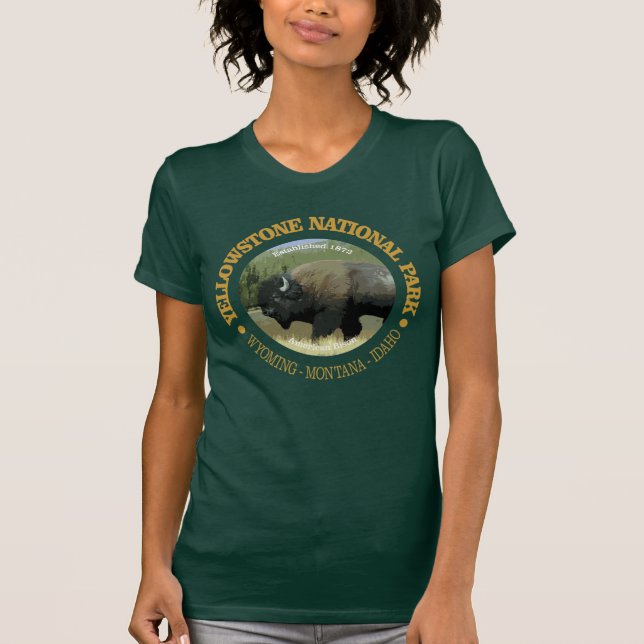 T-shirt Parc national de Yellowstone (bison) (Devant)