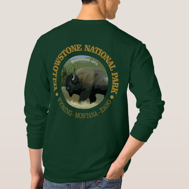 T-shirt Parc national de Yellowstone (bison) (Dos)