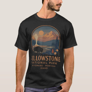 T-shirt Parc national de Yellowstone Bison vintage