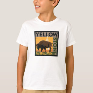 T-shirt Parc national de Yellowstone   Buffalo