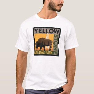 T-shirt Parc national de Yellowstone   Buffalo