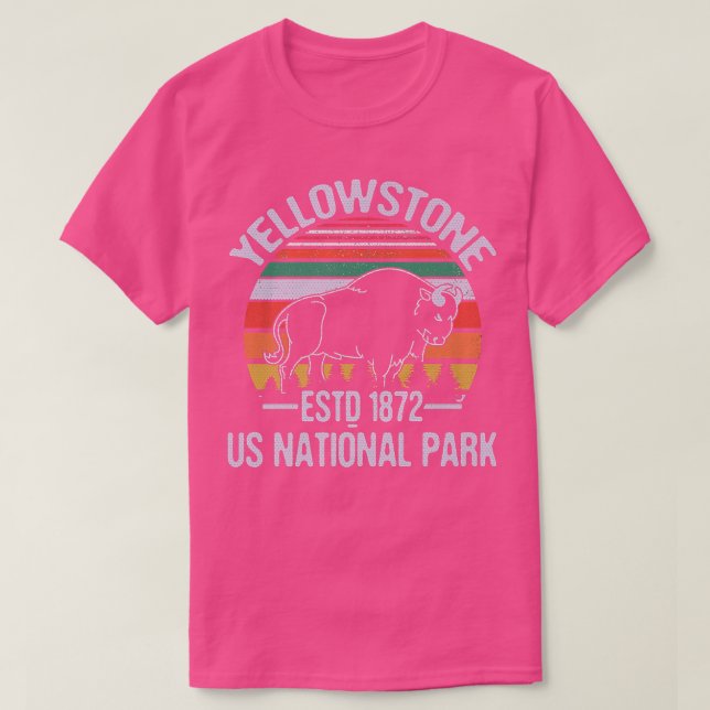 T-shirt Parc national de Yellowstone Création 1872 Bison (Design devant)