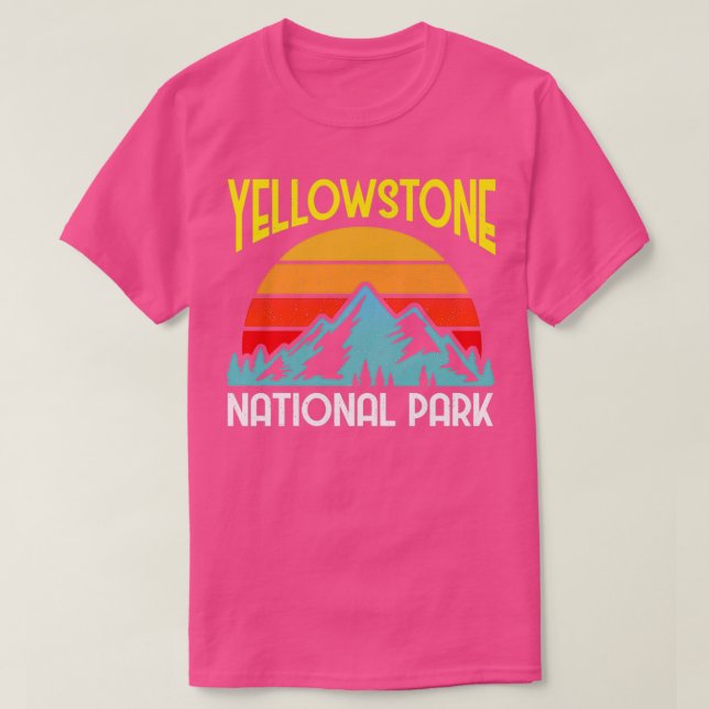 T-shirt Parc national de Yellowstone Funny Sunset Camping  (Design devant)