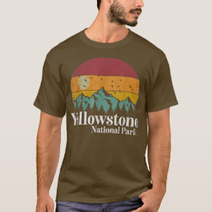 T-shirt Parc national de Yellowstone Monts Rétro Randonnée