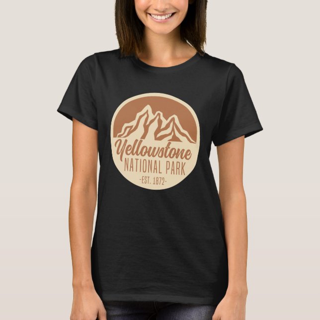 T-shirt Parc national de Yellowstone Randonnée Camping (Devant)