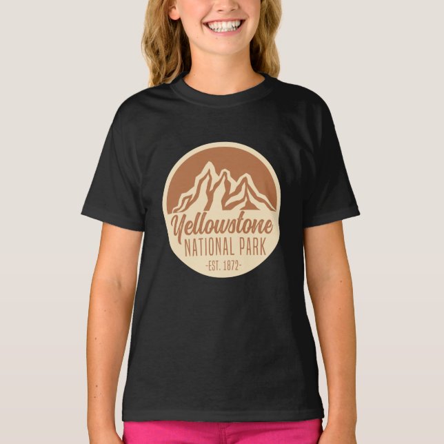 T-shirt Parc national de Yellowstone Randonnée Camping (Devant)