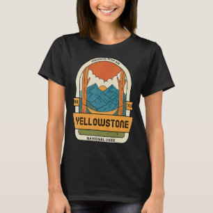 T-shirt Parc national de Yellowstone Retro Air sauvage col