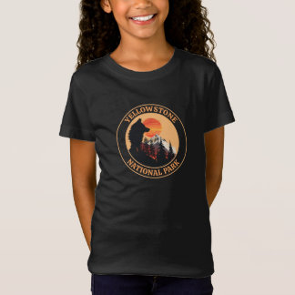 T-Shirt Parc national de Yellowstone, Sunset Wolf Art, Cer