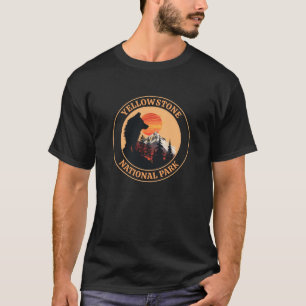 T-shirt Parc national de Yellowstone, Sunset Wolf Art, Cer